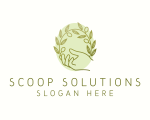 Organic Olive Plant logo design