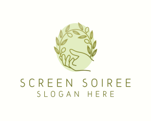 Organic Olive Plant logo design