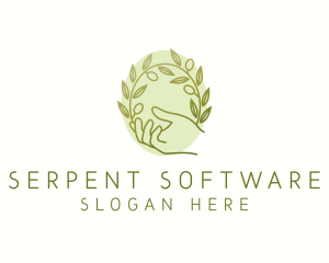 Organic Olive Plant logo design