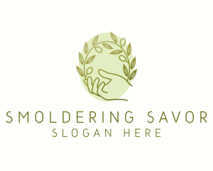 Organic Olive Plant logo design