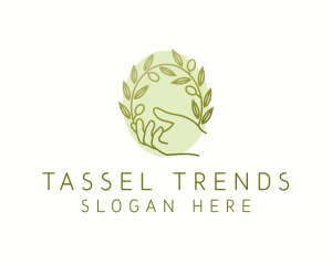 Organic Olive Plant logo design