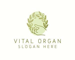 Organic Olive Plant logo design