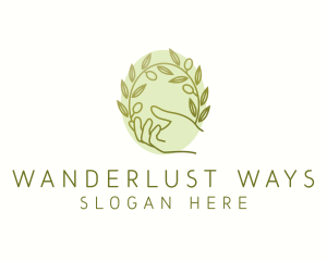 Organic Olive Plant logo design