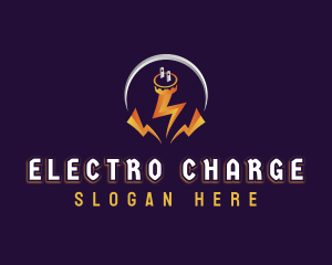 Lightning Power Plug logo design