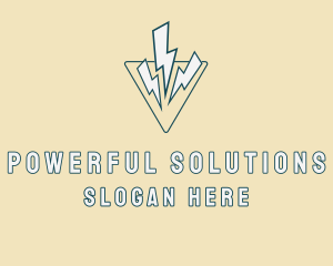 Electric Lightning Bolt logo design