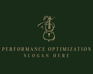 Cello Musician Recital logo design