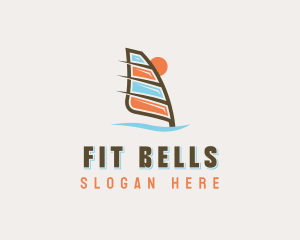 Windsurfing Watersports Fitness logo design