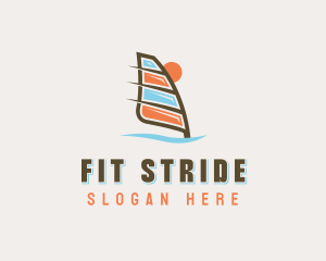 Windsurfing Watersports Fitness logo design