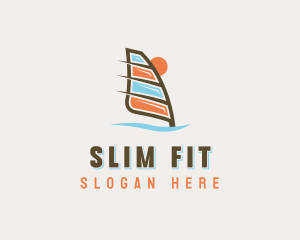 Windsurfing Watersports Fitness logo design