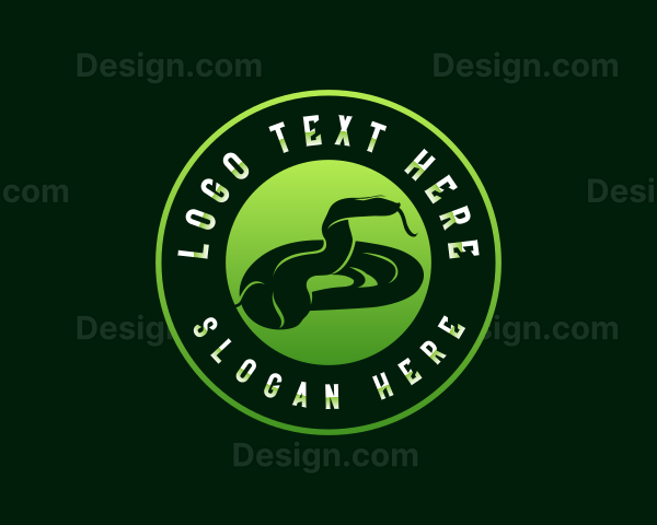 Brown Snake Serpent Logo