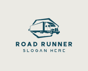 Delivery Trailer Truck Vehicle logo design