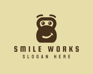 Smiling Kettlebell Gym logo design