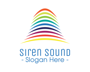 Multicolor Sound Waves  logo design