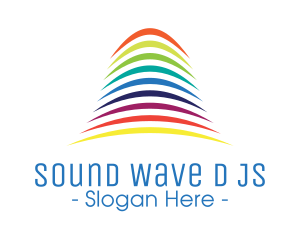 Multicolor Sound Waves  logo design