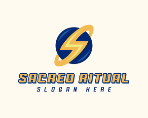 Electrician Lightning Letter S logo design