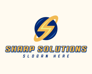 Electrician Lightning Letter S logo design