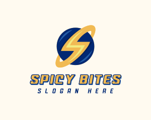 Electrician Lightning Letter S logo design