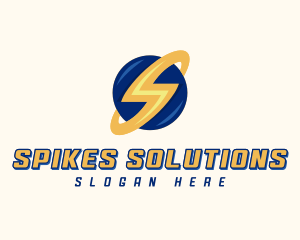 Electrician Lightning Letter S logo design