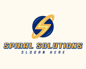 Electrician Lightning Letter S logo design