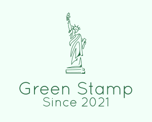 Green Statue of Liberty  logo design