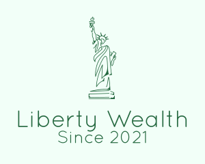 Green Statue of Liberty  logo design