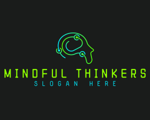 Humanoid Tech Mind logo design