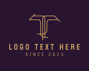 Minimalist Luxury Outline Letter T logo