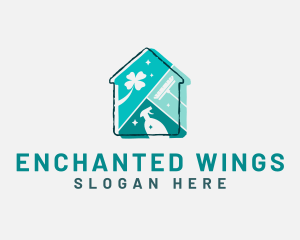House Cleaning Maintenance Tools Logo