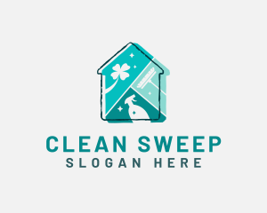 House Cleaning Maintenance Tools logo design