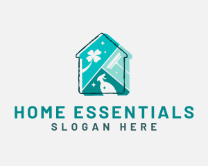 House Cleaning Maintenance Tools logo design