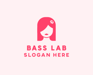 Pink Girl Hair Salon logo design