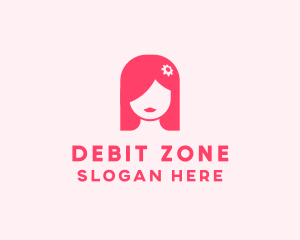 Pink Girl Hair Salon logo design