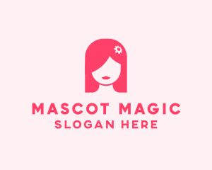 Pink Girl Hair Salon logo design