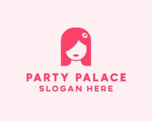 Pink Girl Hair Salon logo design