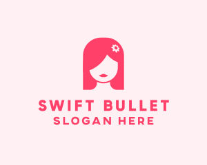 Pink Girl Hair Salon logo design