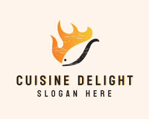 Fire Fish Restaurant logo design