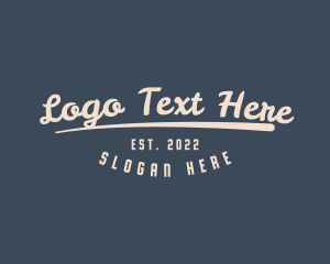 Retro Hipster Cursive Business logo