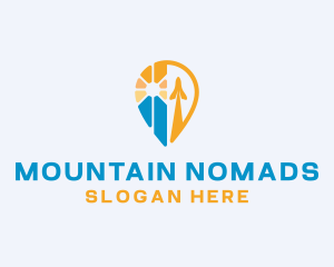 Mountain Travel Plane logo design