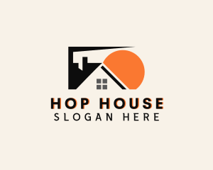 House Property Roofing logo design