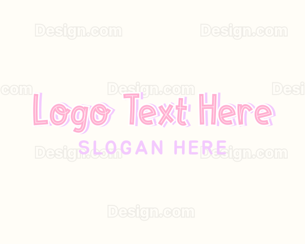 Pastel Fun Wordmark Logo