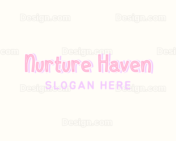 Pastel Fun Wordmark Logo