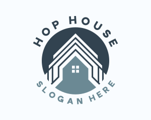 House Roofing Property logo design