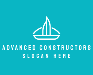 Sailboat Travel Trip logo design