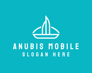 Sailboat Travel Trip logo design