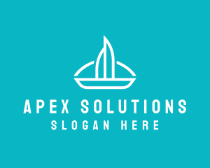 Sailboat Travel Trip logo design