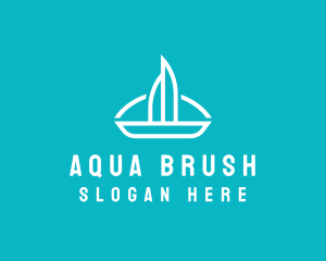 Sailboat Travel Trip logo design