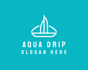 Sailboat Travel Trip logo design