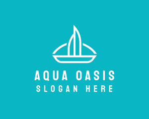 Sailboat Travel Trip logo design