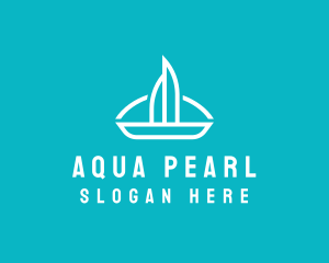 Sailboat Travel Trip logo design