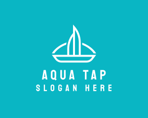 Sailboat Travel Trip logo design